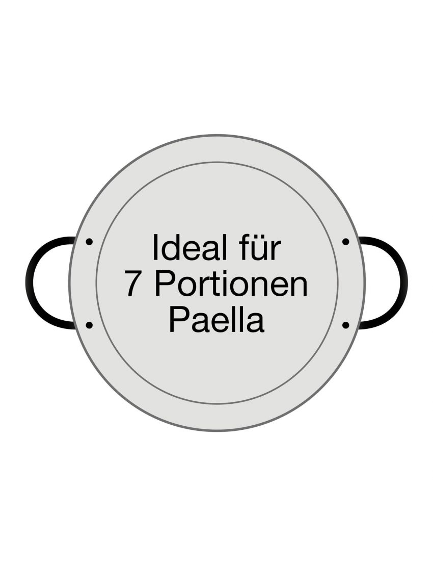 Polished steel paella pan Ø 36 cm