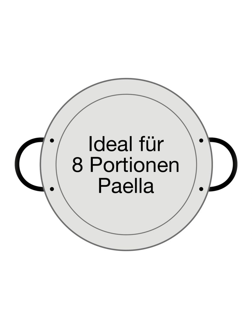 Polished steel paella pan Ø 38 cm