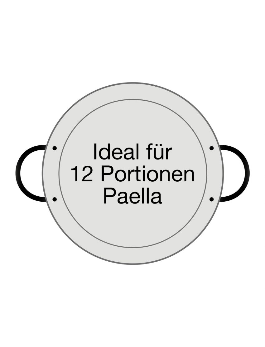 Polished steel paella pan Ø 46 cm