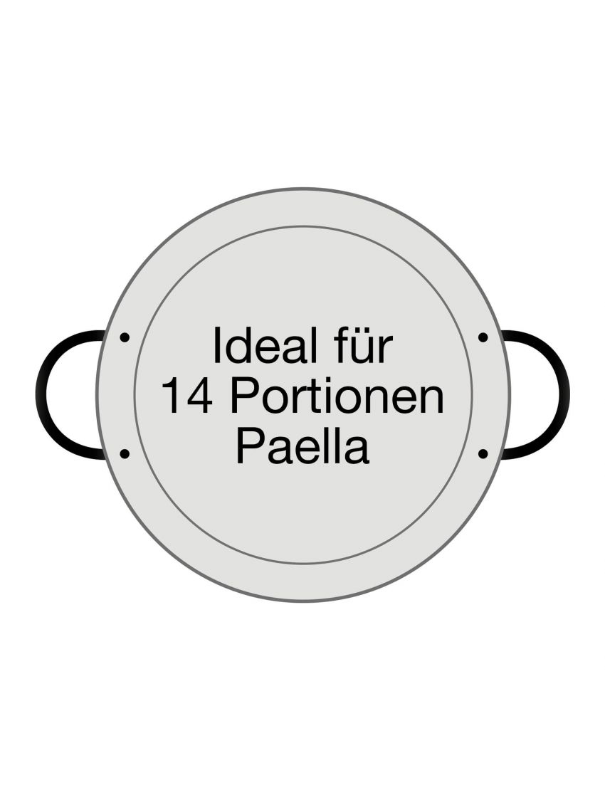 Polished steel paella pan Ø 50 cm