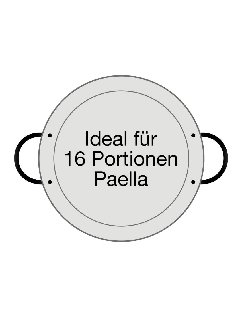 Polished steel paella pan Ø 55 cm