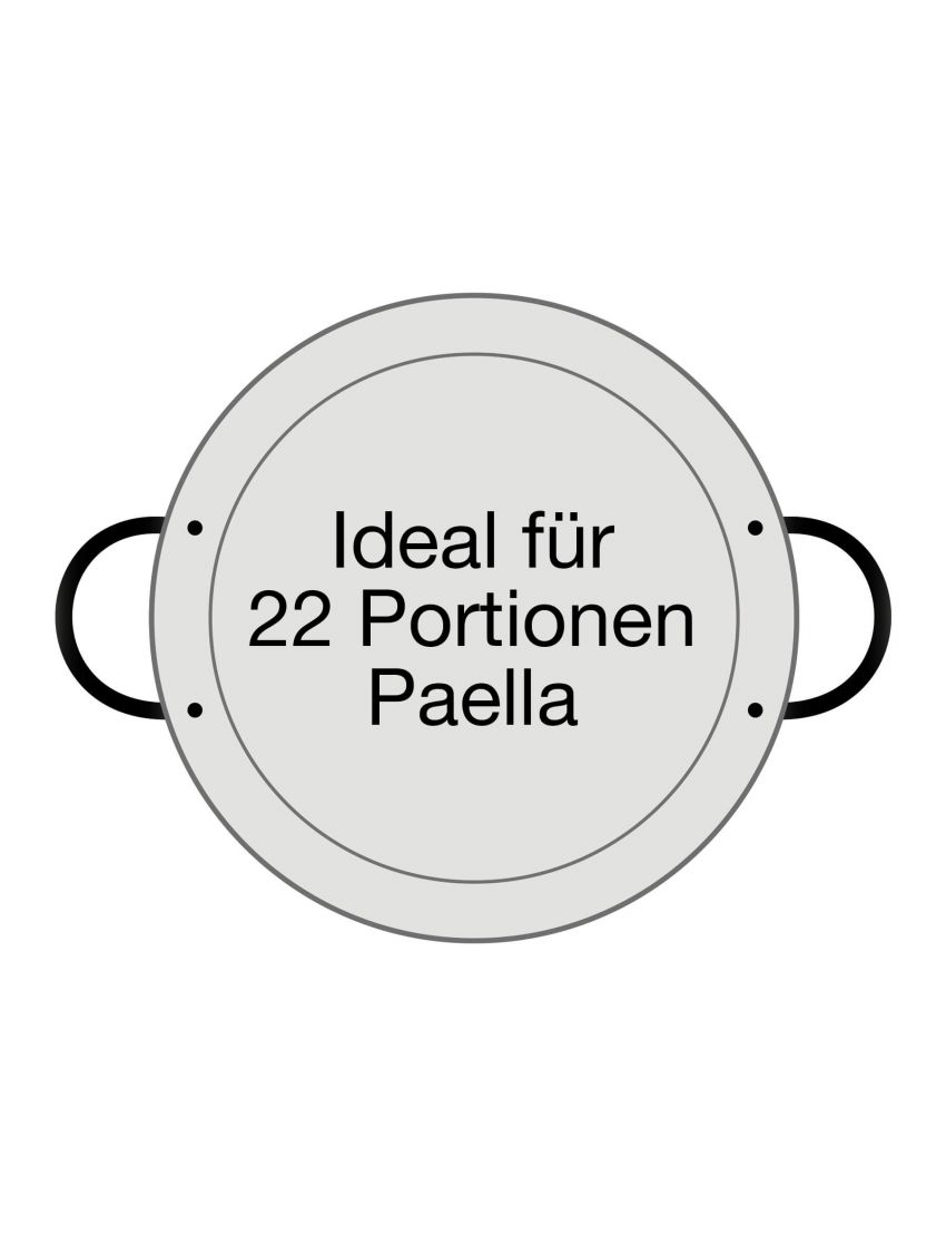 Polished steel paella pan Ø 65 cm