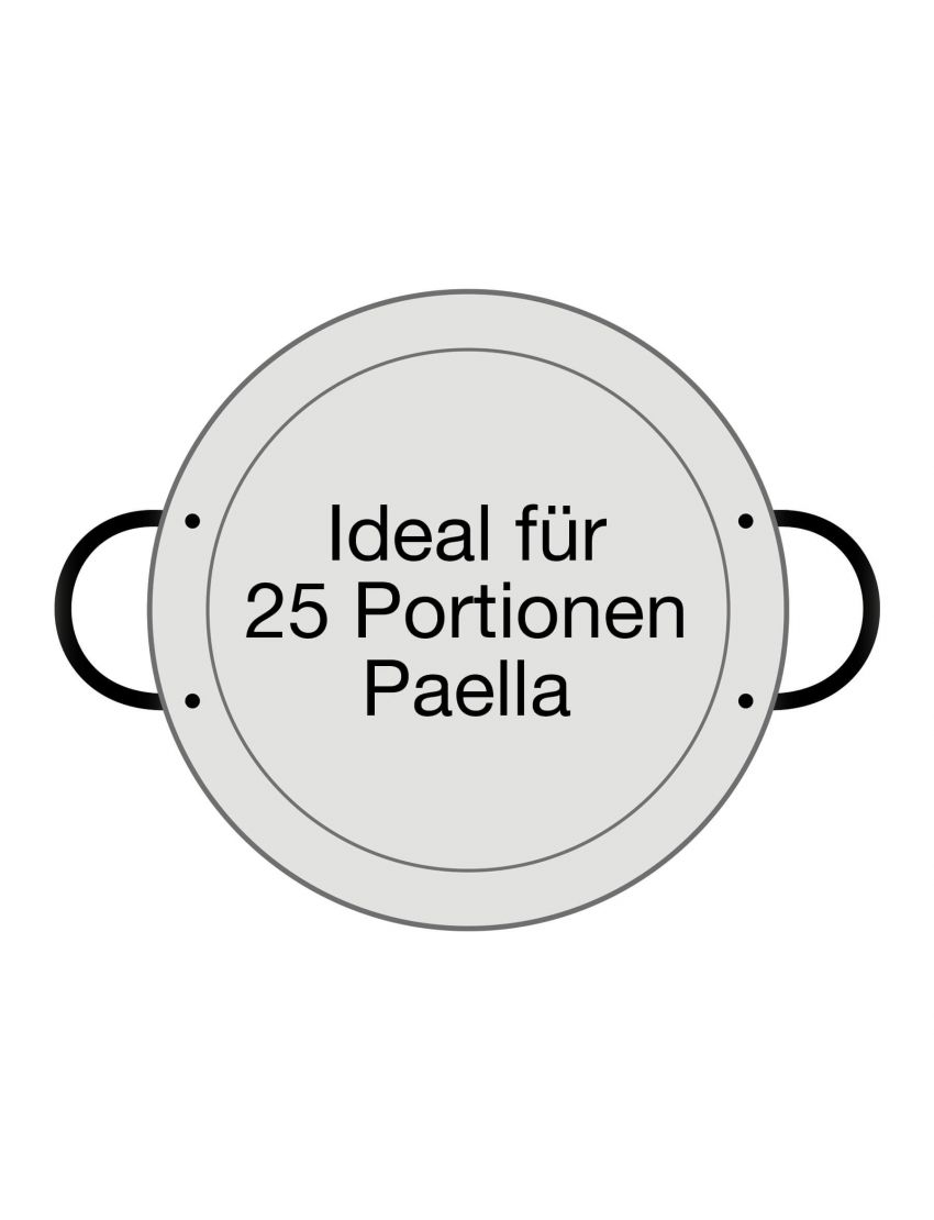 Polished steel paella pan Ø 70 cm