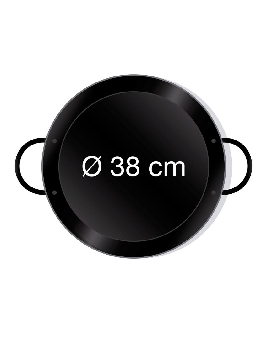 Enamelled paella pan Ø 38 cm