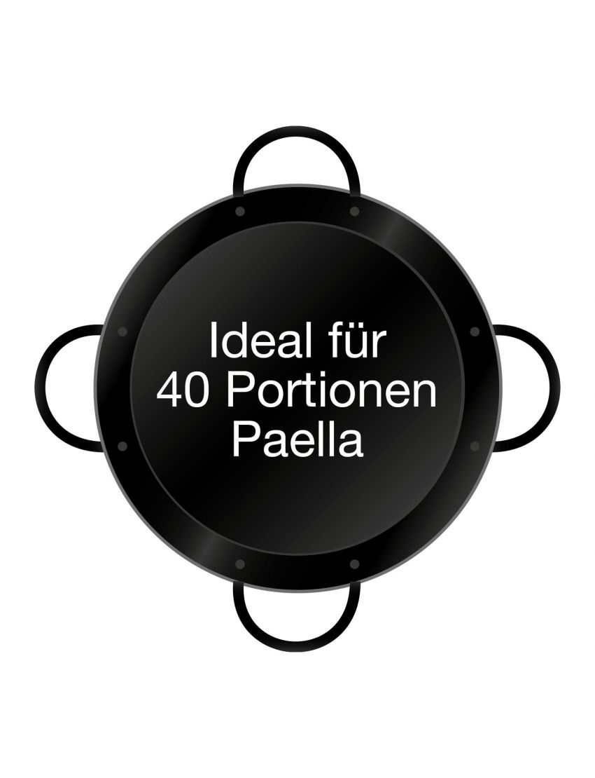 Enameled paella pan Ø 80 cm with 4 handles