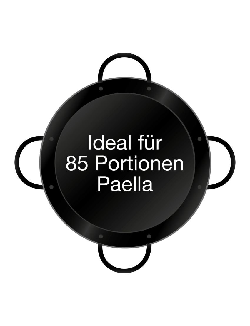 Enameled paella pan Ø 100 cm with 4 handles