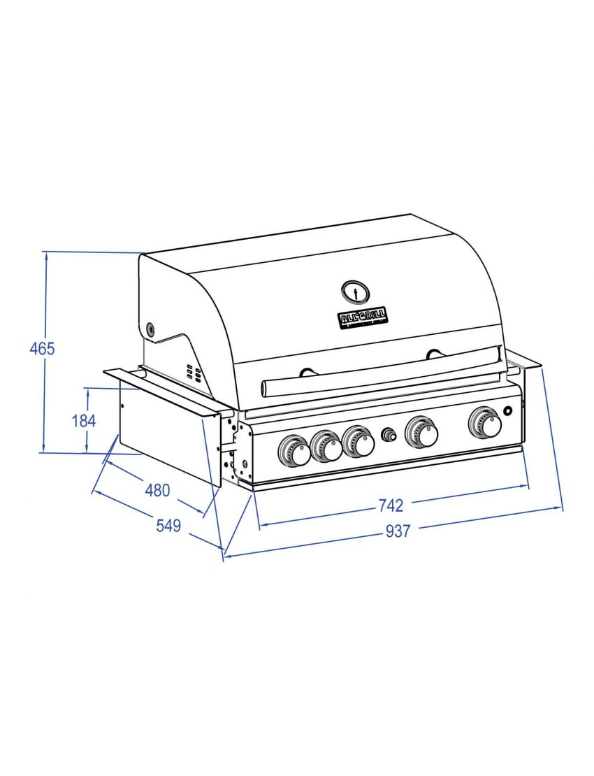 TOP-LINE - ALLGRILL CHEF L - BUILT-IN with Air System