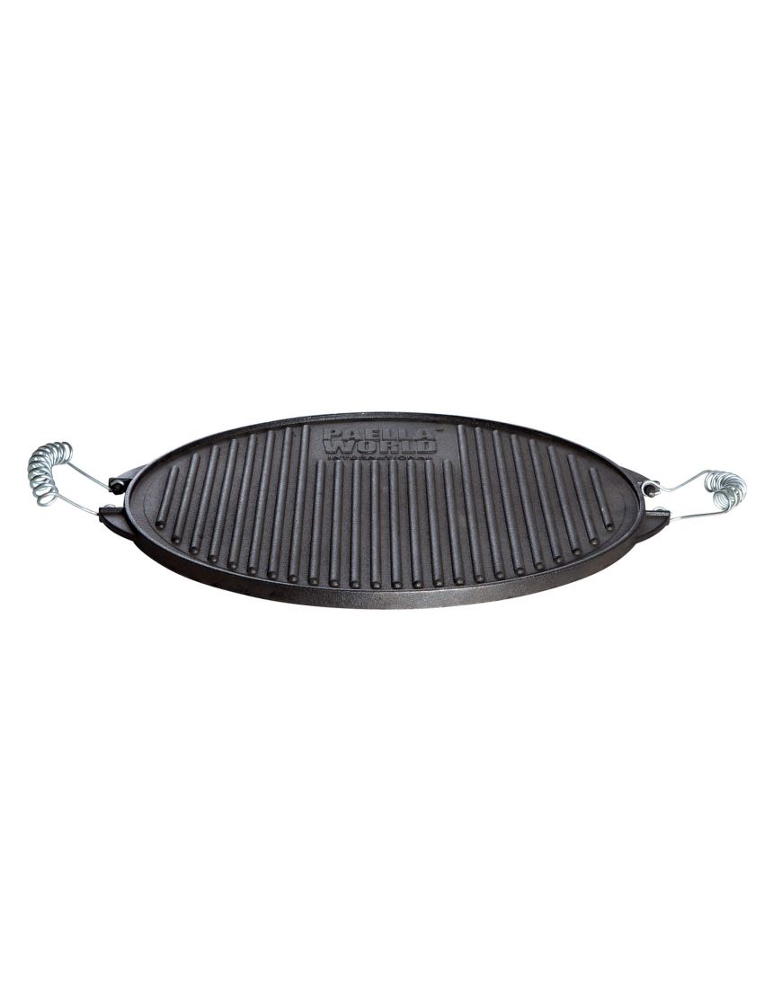Lightweight cast iron barbecue plate (plancha), Ø 38 cm