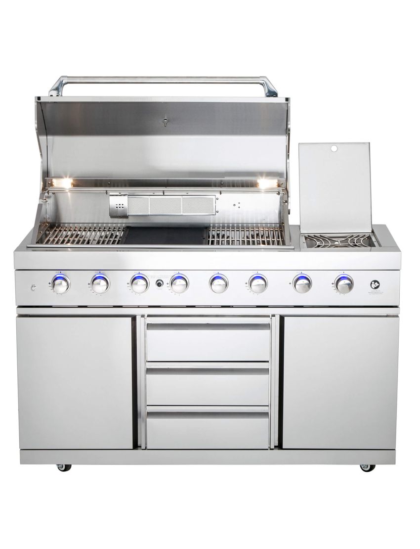 Basic grill module with side burner incl. Airsystem