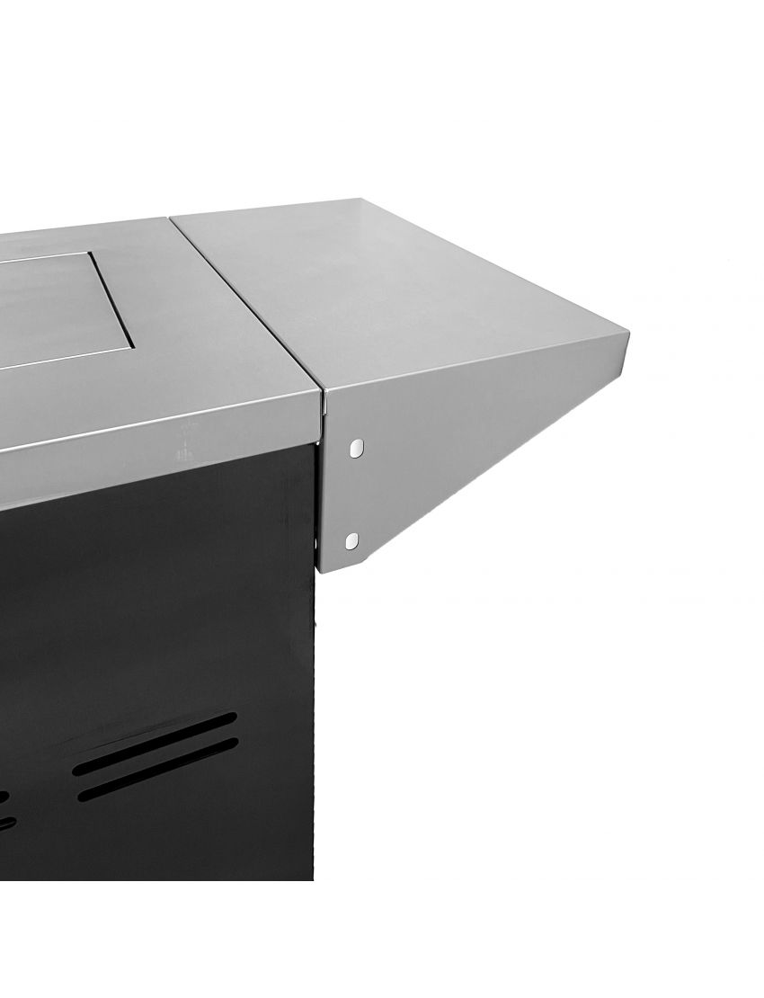 Stainless steel wall transition strip for side cooking cabinet