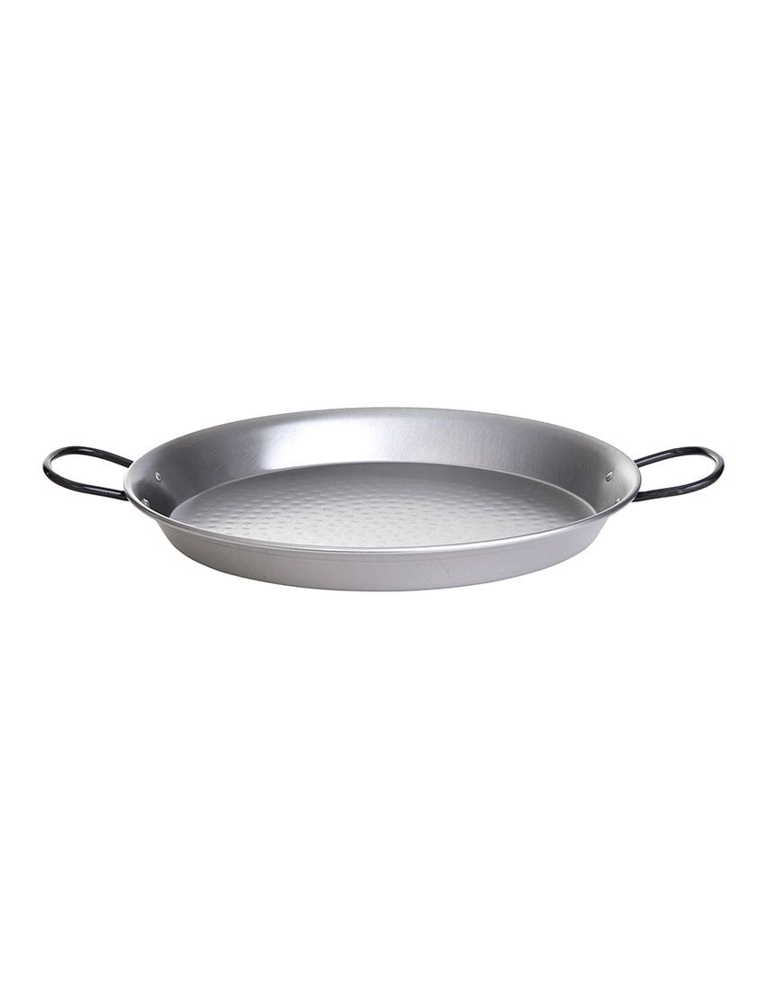 Paella pan polished steel  22 cm