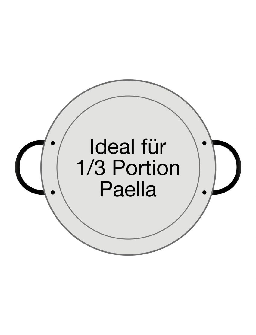 Paella pan polished steel  22 cm