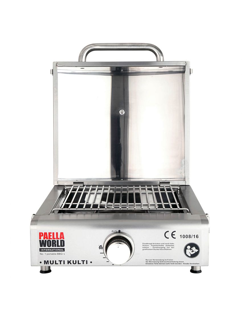 MULTI-KULTI ®, the multifunctional gas grill - WITH FLAME PROTECTION -