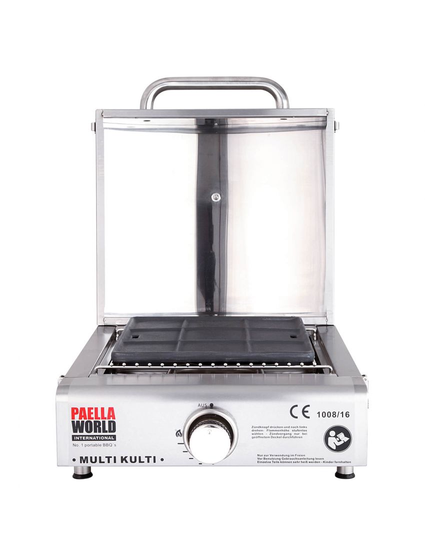 MULTI-KULTI ®, the multifunctional gas grill - WITH FLAME PROTECTION -