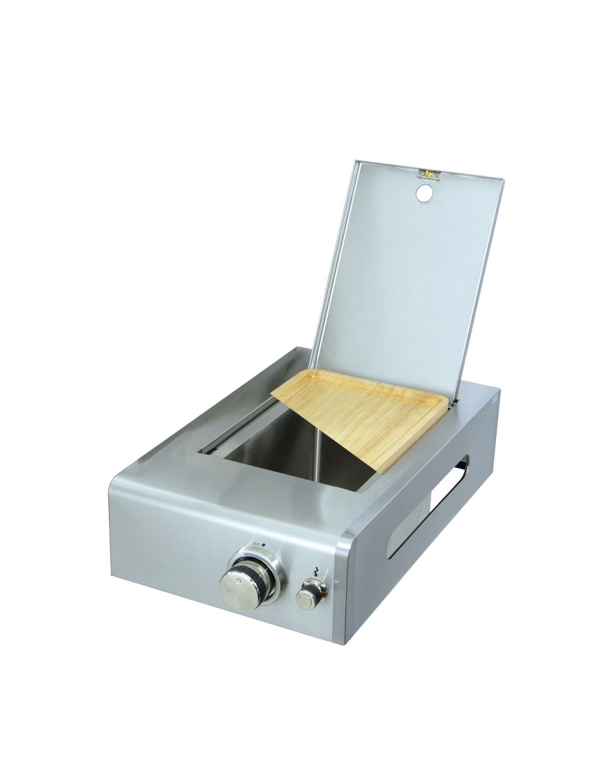 ALLGRILL ice box/cutting board with right side panel