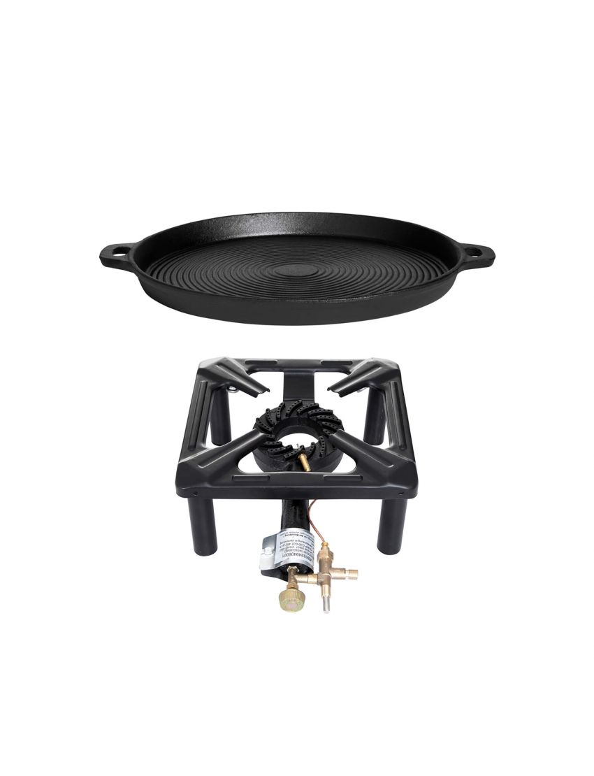 Cooking set for camping chair (small) with cast iron pan Ø 35 cm - with lighter