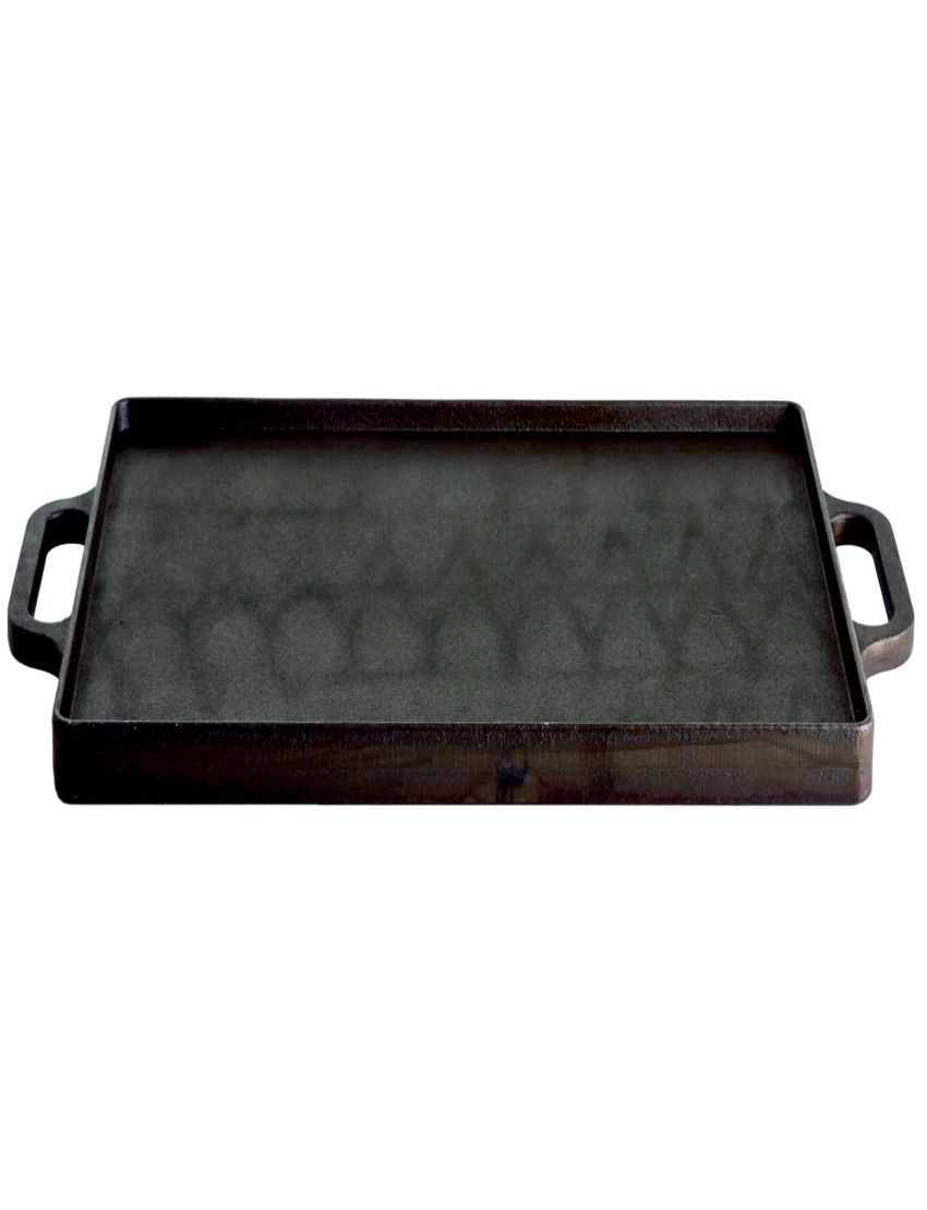 Table cooking set (small) with cast iron grill plate 32 x 32 cm, including gas hose and regulator