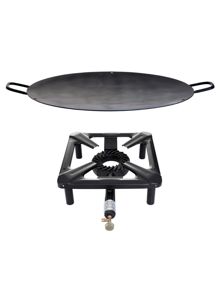 Table cooking set (small) with iron wok/grill pan Ø 50 cm - without ignition safety device