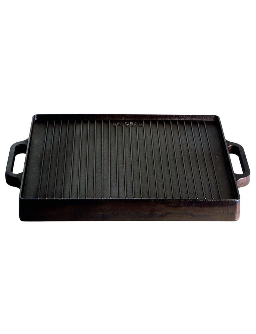 Cast iron grill plate (Plancha), 38 x 38 cm