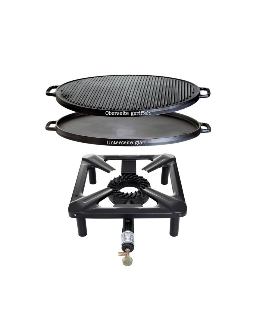 Table cooking set (large) with cast iron grill Ø 45 cm - without ignition guard