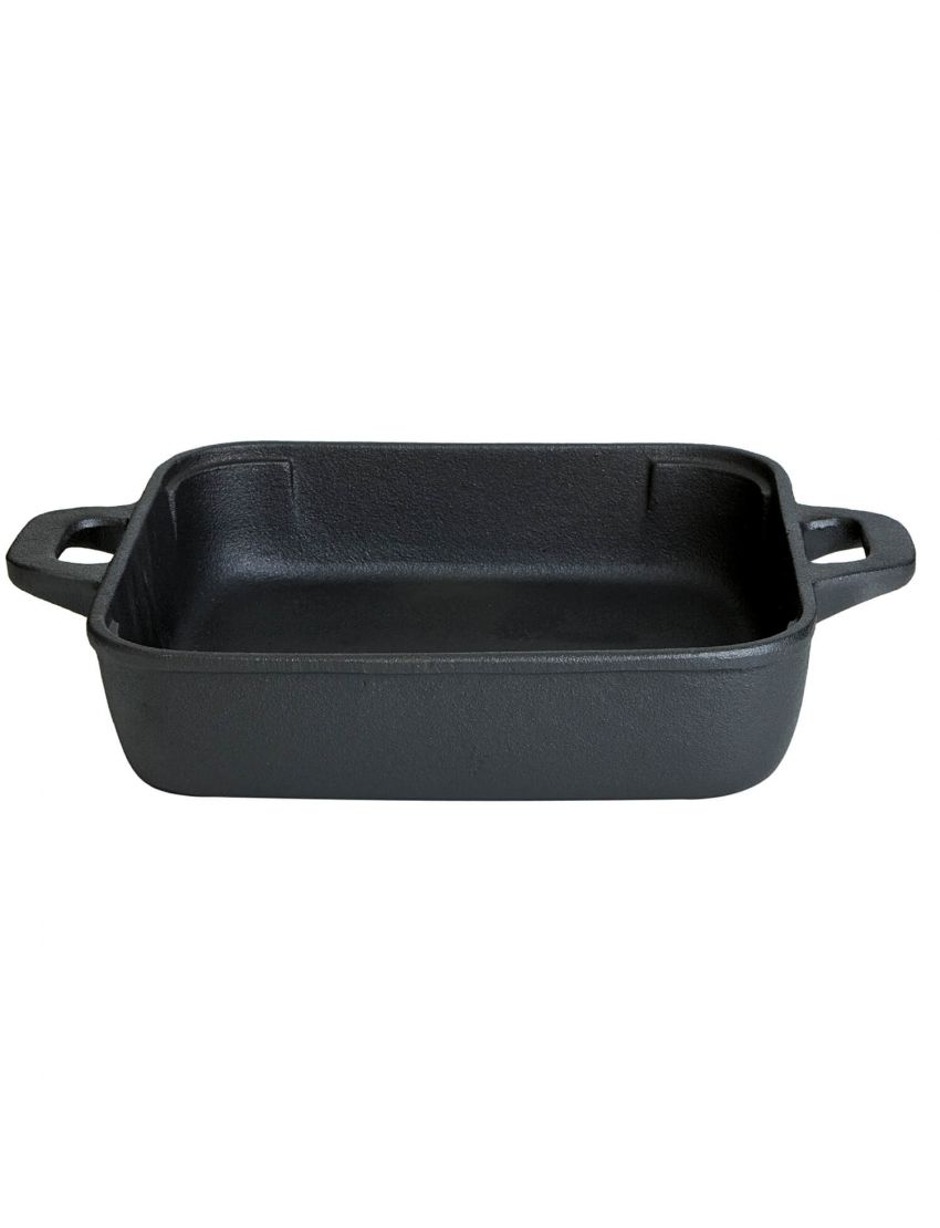 Cast iron square pan with 2 handles, 25 x 25 x 6 cm