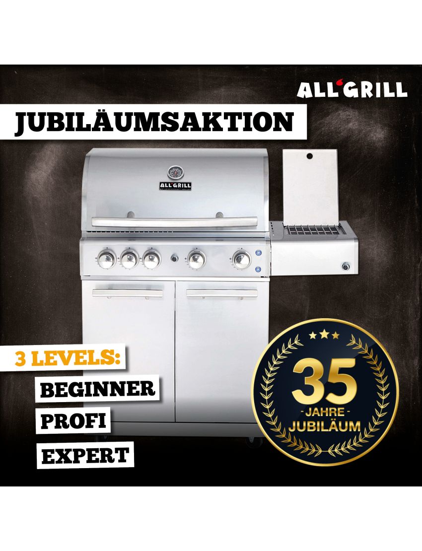 ALLGRILL Chef L promotion in stainless steel 35 years
