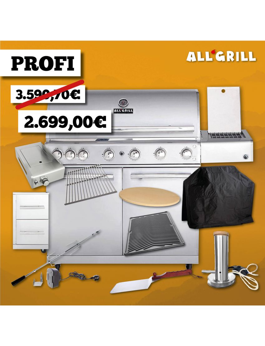 ALLGRILL Chef XL promotion in stainless steel 35 years