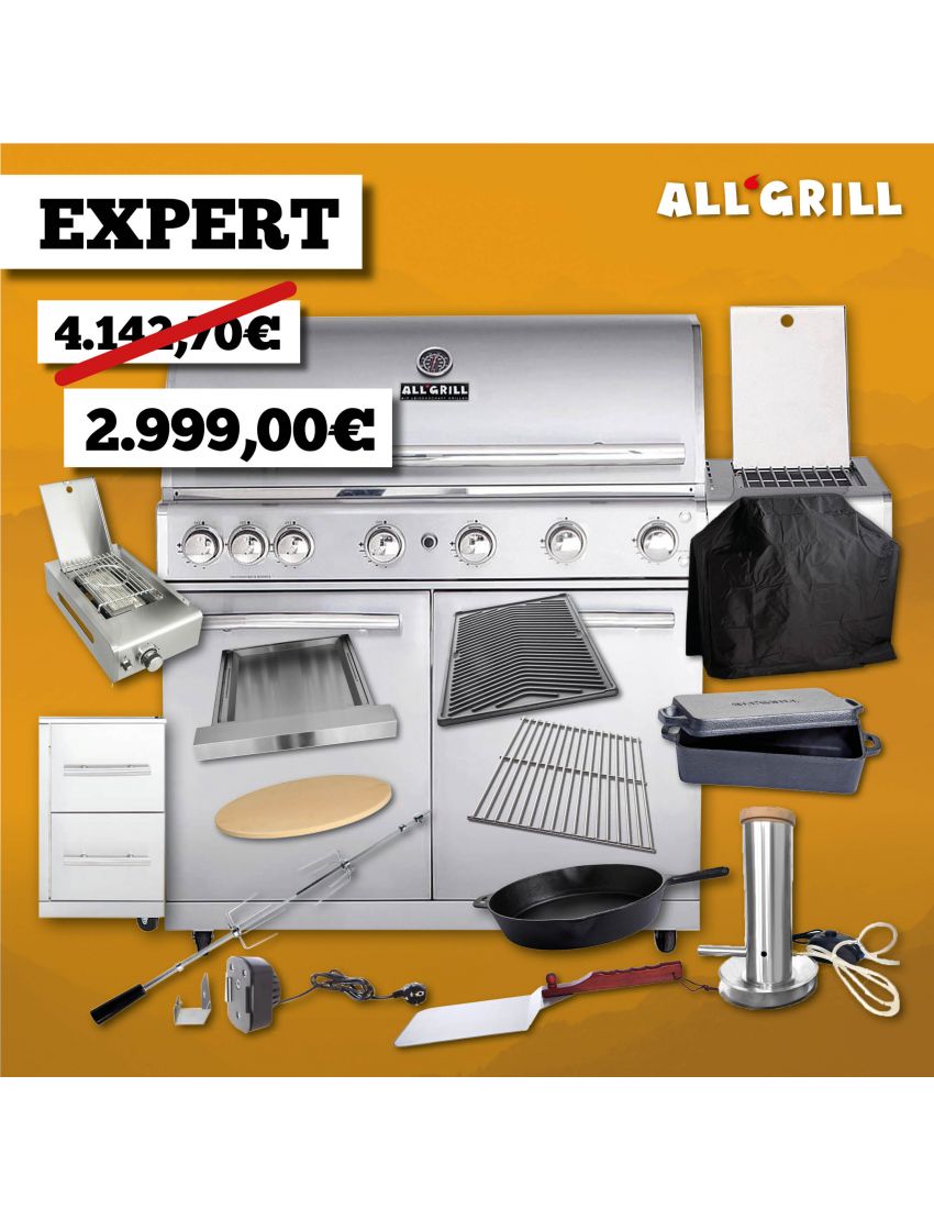 ALLGRILL Chef XL promotion in stainless steel 35 years