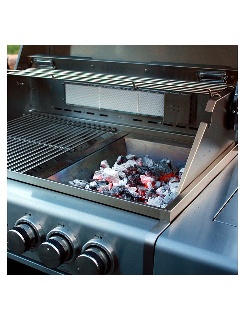 Stainless steel, charcoal insert with heat-conducting sheet metal for all Allrounder models