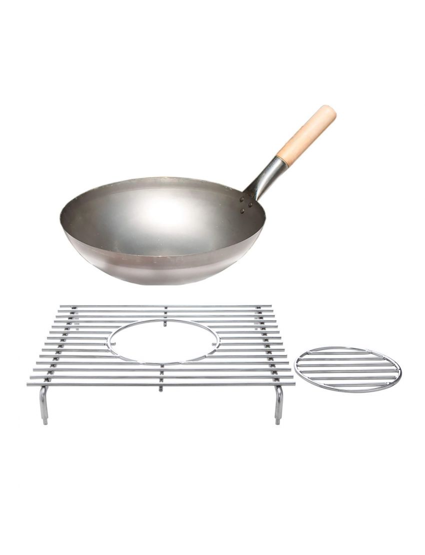 Stainless steel pot rack (with opening) for side burners/burners for Allrounder Modular M/L, CHEF S/M/L/XL