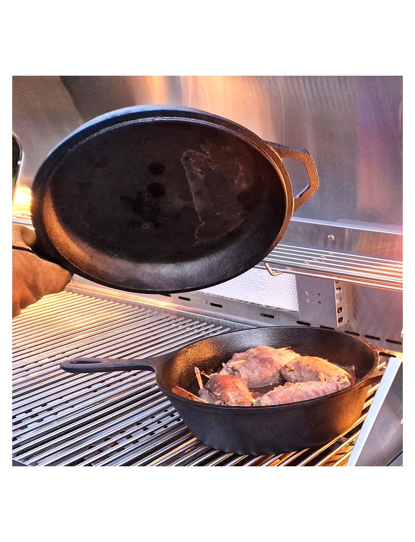 2 in 1 – cast iron pot and pan, Ø 26 cm