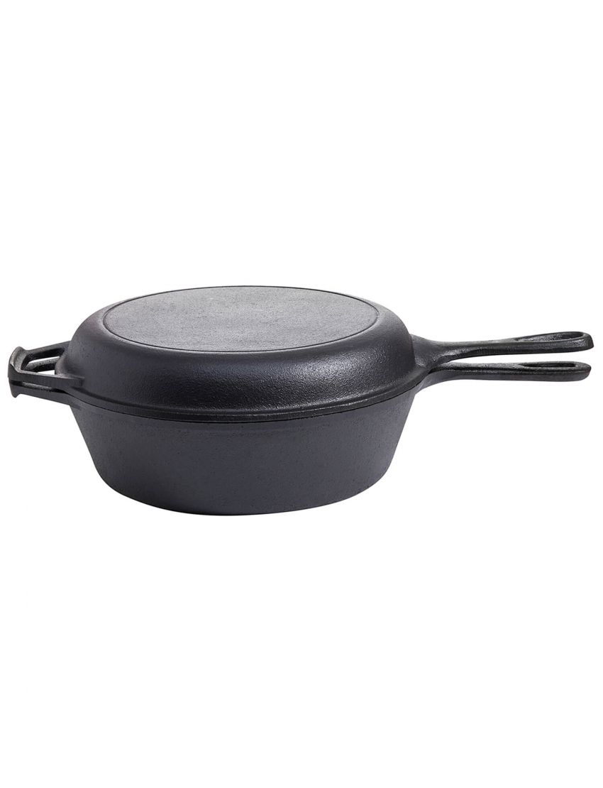 2 in 1 – cast iron pot and pan, Ø 26 cm