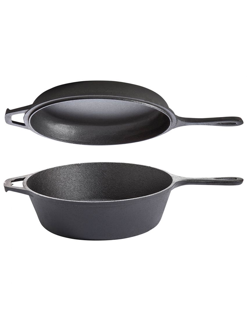 2 in 1 – cast iron pot and pan, Ø 26 cm
