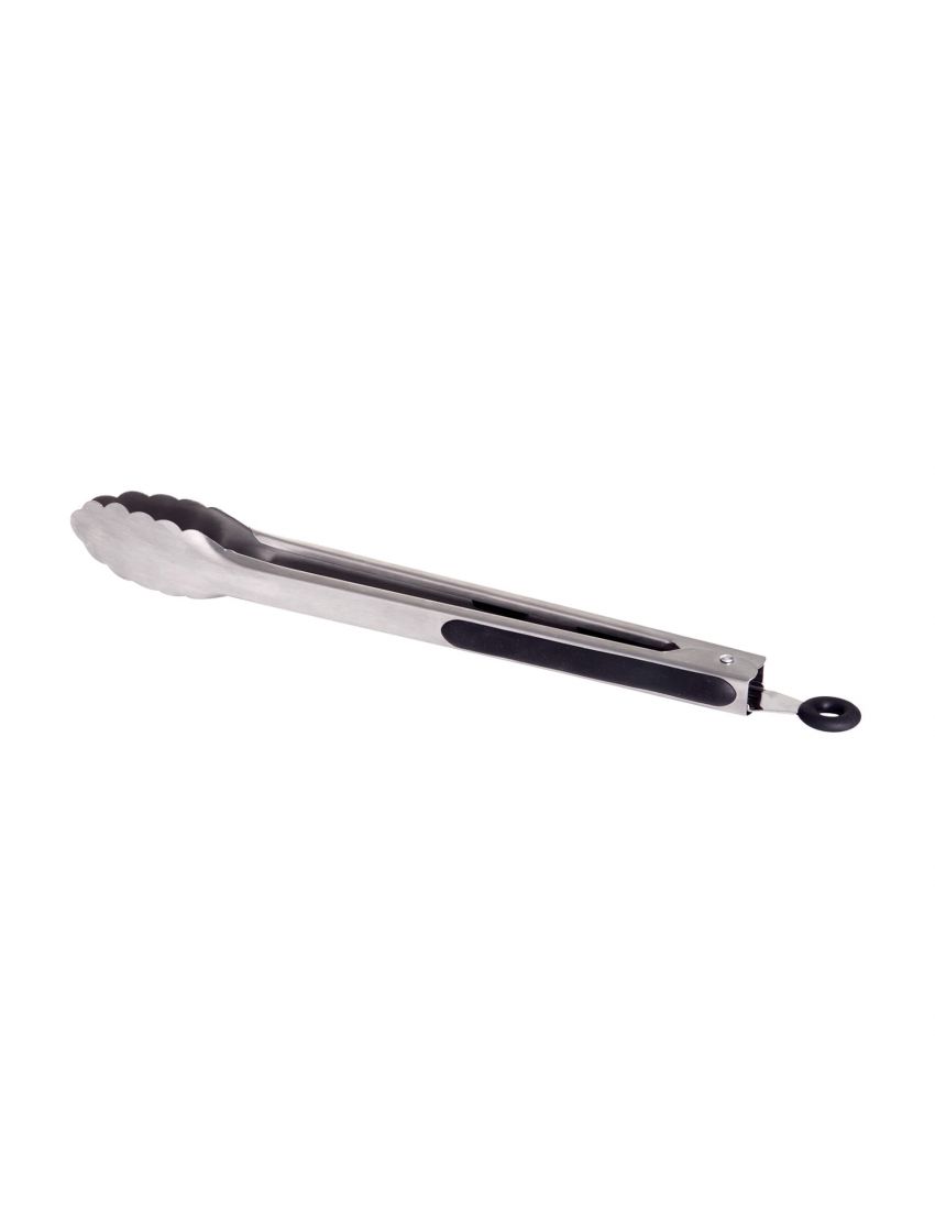 Stainless steel barbecue/grill tongs, length 31 cm