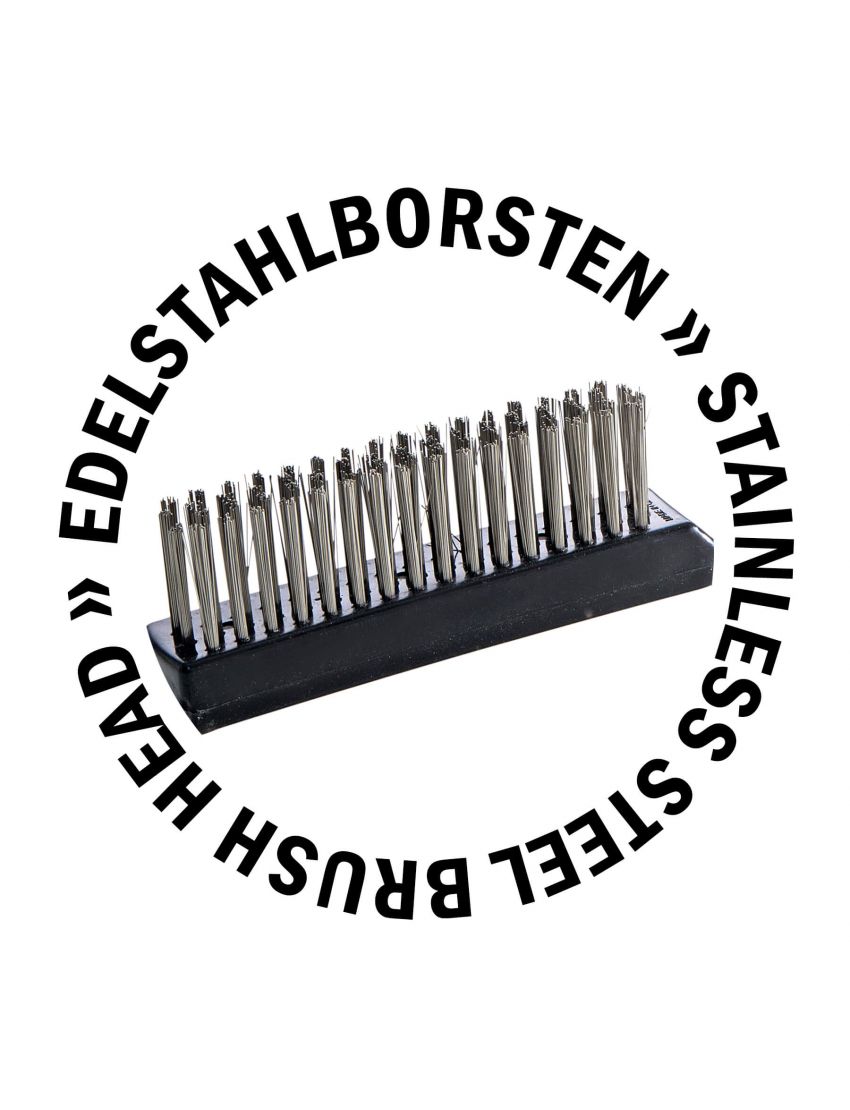 ALLGRILL Cast iron plate cleaning brush 15/29x2.5 cm