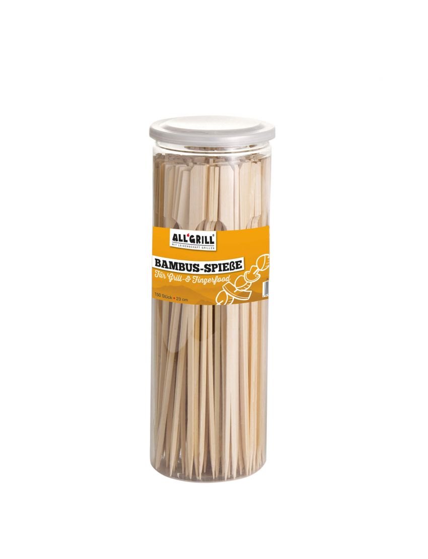 Bamboo skewers, 23 cm long, 150 pieces