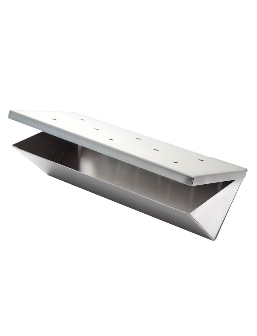 Smoking box with stainless steel wood chips