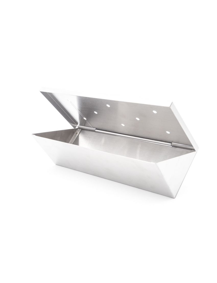Smoking box with stainless steel wood chips
