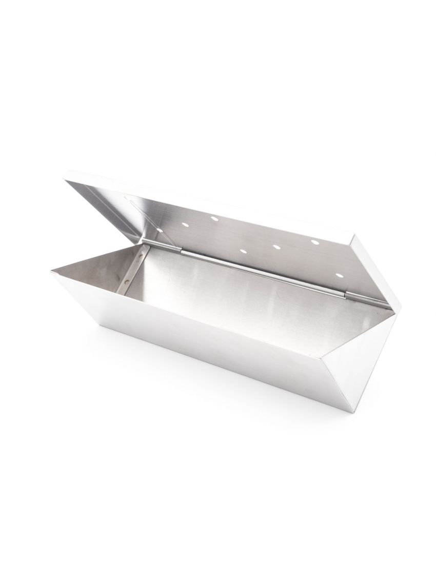 Smoking box with stainless steel wood chips