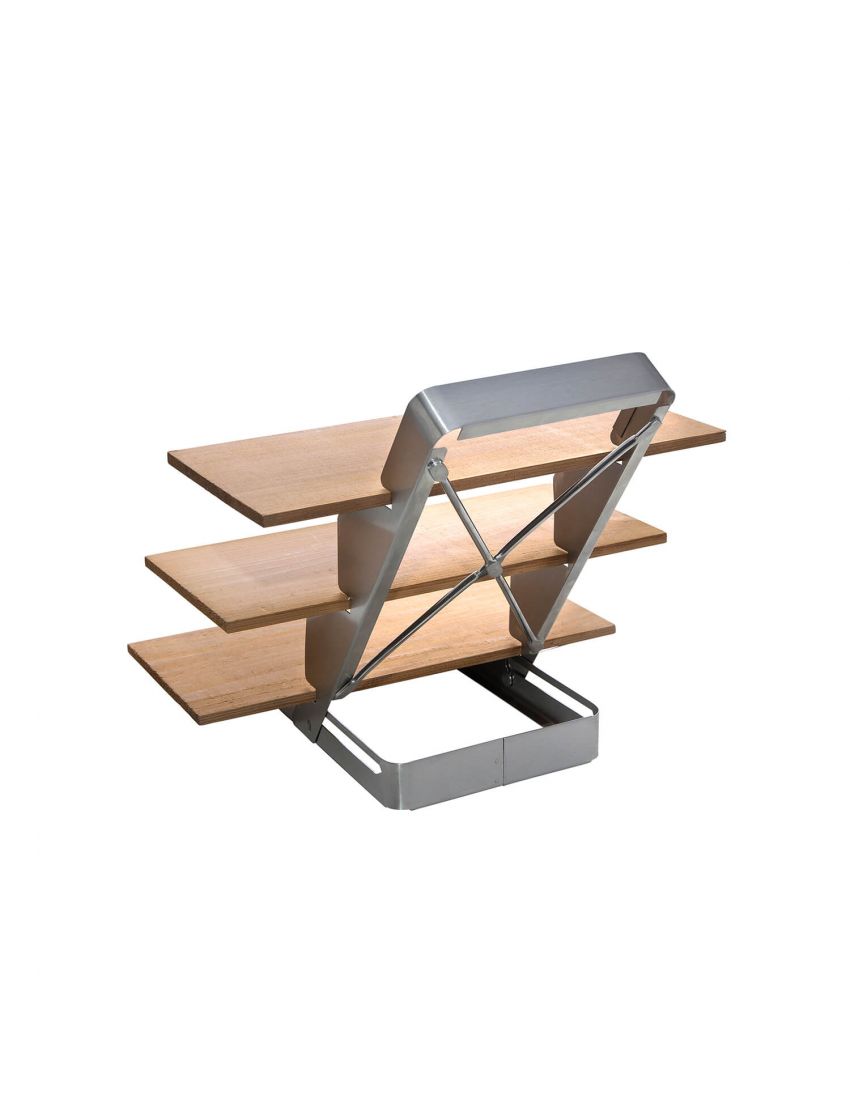 Stainless steel smoking board, foldable, including cedar wood boards
