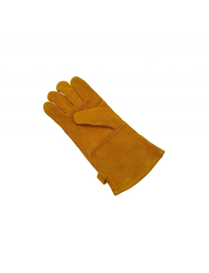 Grill gloves - set of 2, leather/orange