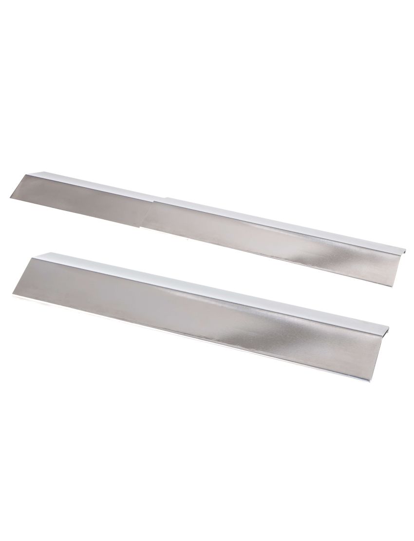 Wide stainless steel flame plate, adjustable 35-60 cm / 13.5 cm
