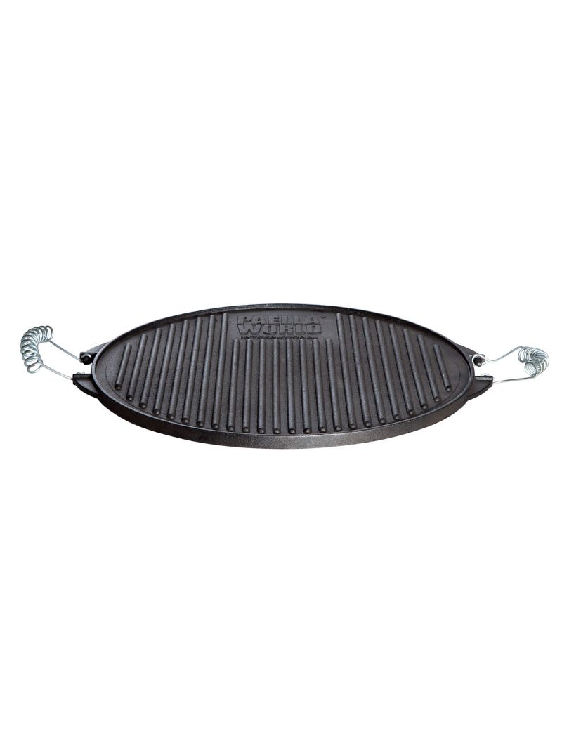 Lightweight cast iron barbecue plate (plancha), Ø 38 cm