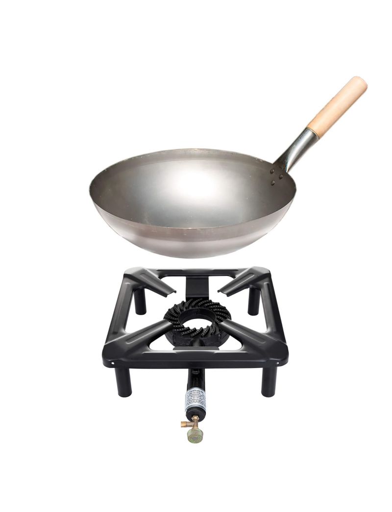Table cooking set (small) with steel wok Ø 30 cm - without lighter