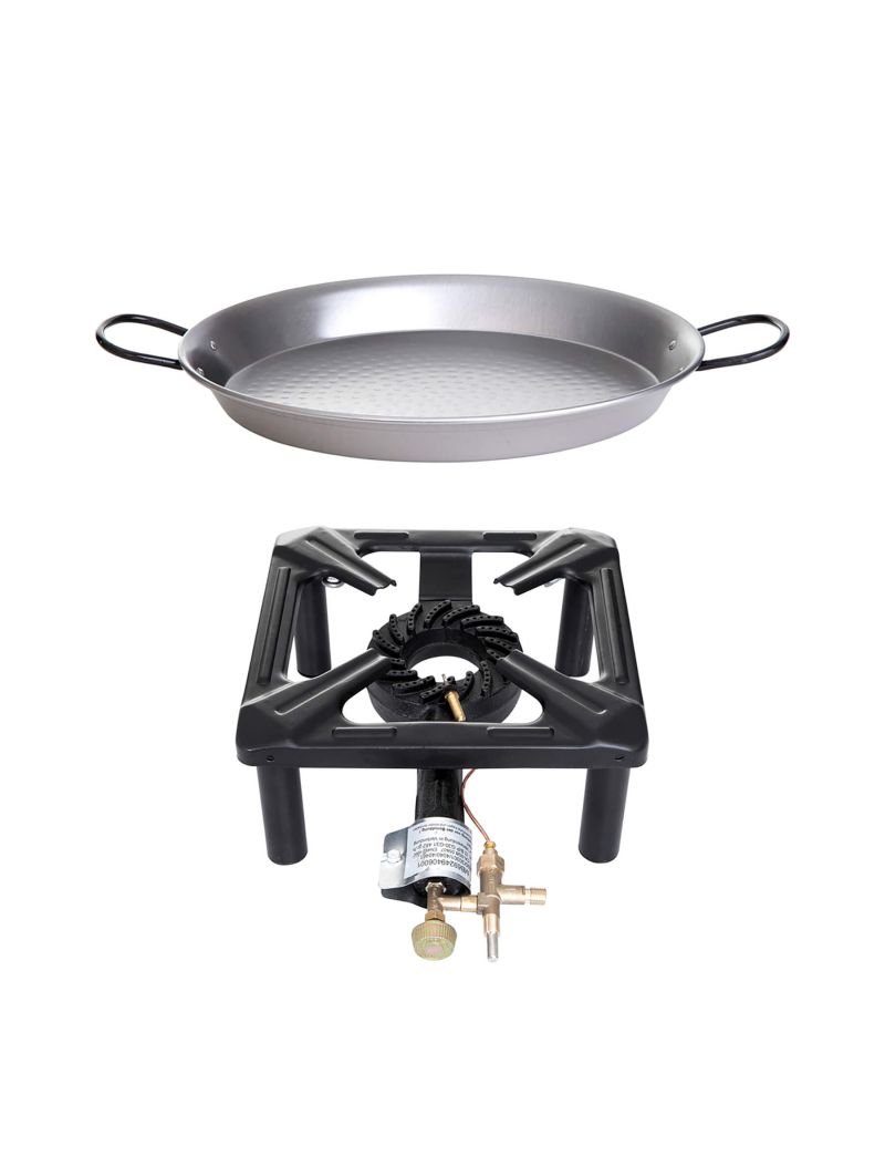 Table cooking set (large) with steel paella pan Ø 42 cm - with igniter