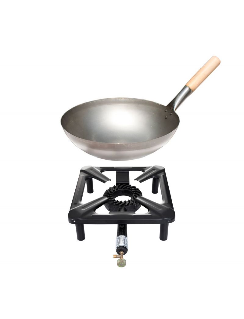 Table cooking set (large) with steel wok Ø 30 cm - without lighter