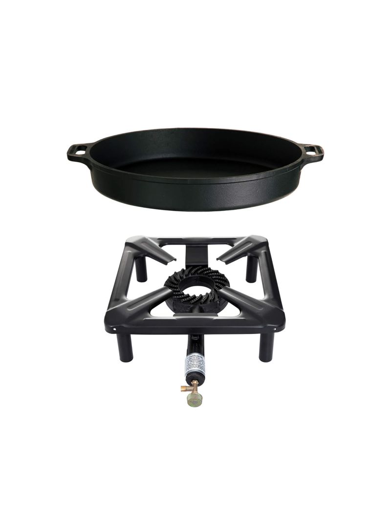 Table cooking set (large) with cast iron pan Ø 50 cm - without ignition guard