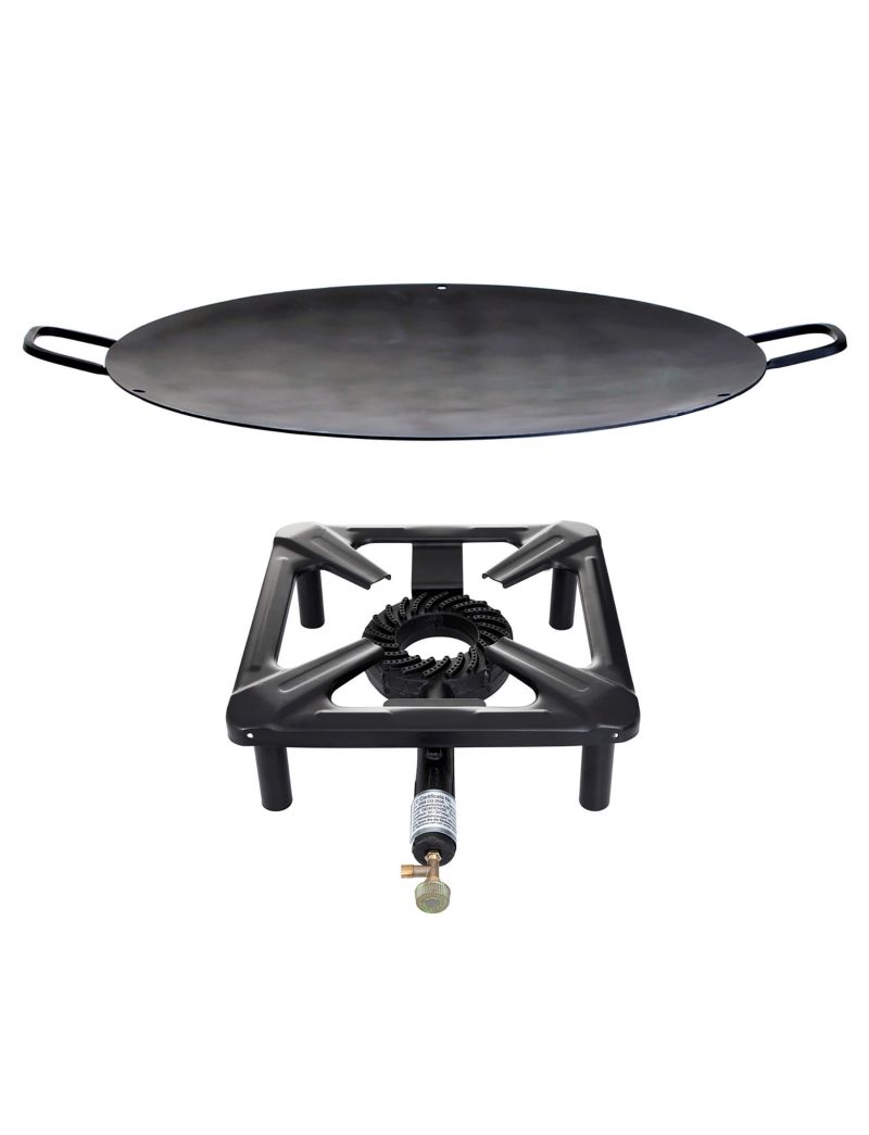 Table cooking set (large) with iron wok/grill pan Ø 50 cm - without ignition guard