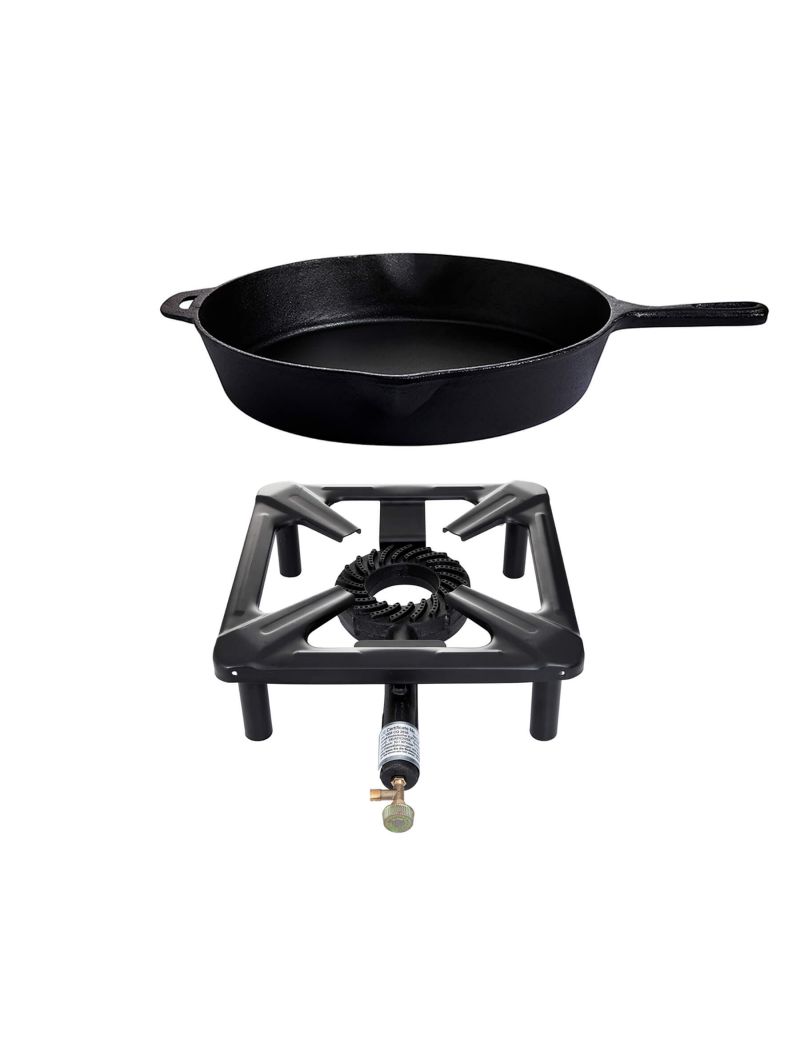 Table cooking set (large) with cast iron pan Ø 35 cm - without ignition guard