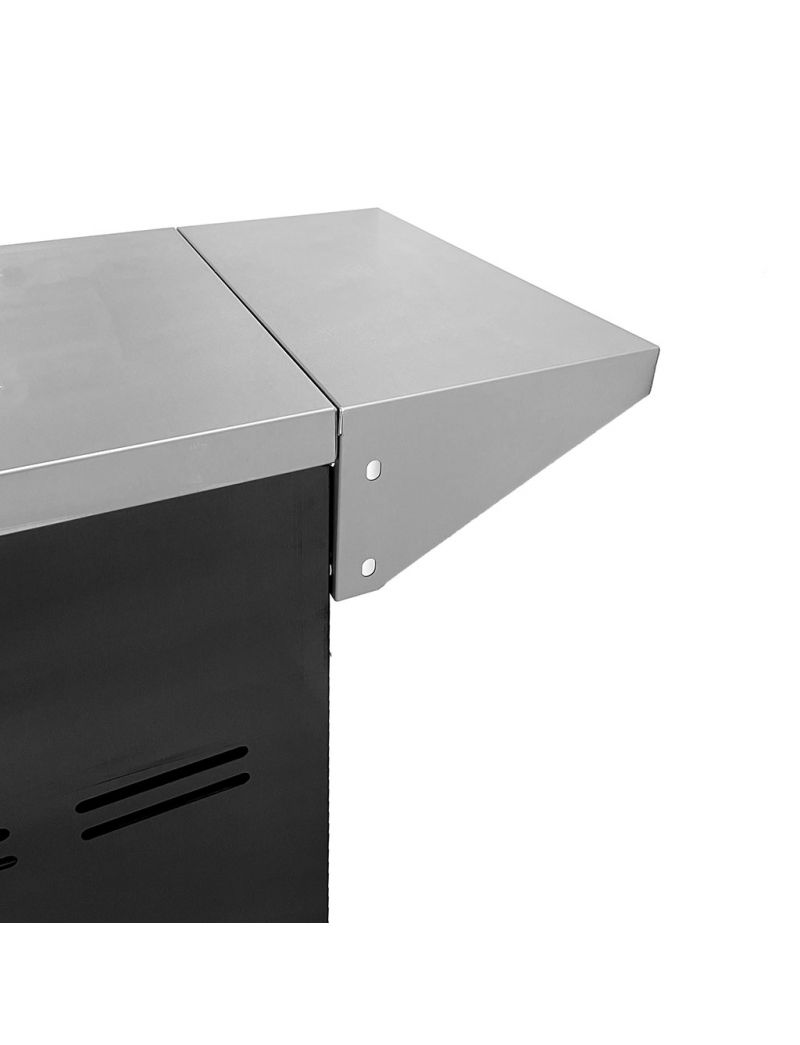 Stainless steel wall transition strip for sink cabinet